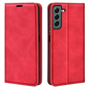 Voor Samsung Galaxy S23+ Skin-touch gevoel PU lederen portemonnee telefoonhoes Stand verborgen magnetische absorptie folio cover