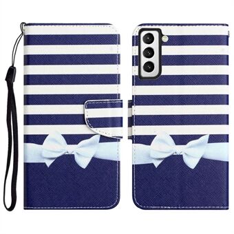 Voor Samsung Galaxy S23+ Cross Texture Stand Wallet Telefoonhoesje PU-leer + TPU Patroondruk Schokbestendige hoes