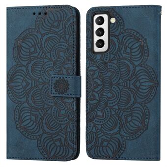 Voor Samsung Galaxy S23+ Mandala bloem bedrukt folio flip telefoonhoesje PU lederen Stand portemonnee cover met riem