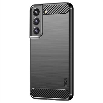 MOFI JK TPU Series-1 telefoonhoesje voor Samsung Galaxy S23+, koolstofvezeltextuur valbescherming TPU geborstelde telefoonhoes