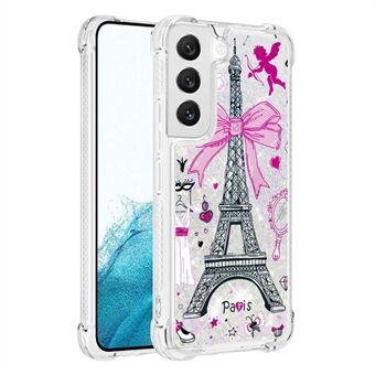 YB Quicksand Series-2 bedrukt TPU telefoonhoesje voor Samsung Galaxy S23+, schokbestendig glitterend drijfzand mobiele telefoonhoes