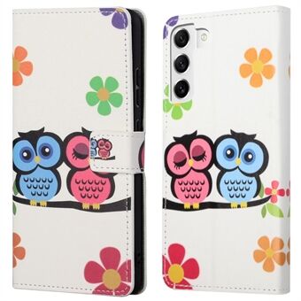 Voor Samsung Galaxy S23+ Volledige bescherming telefoonhoes Patroondruk PU lederen folio flip portemonnee cover met Stand