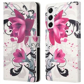 Voor Samsung Galaxy S23+ Volledige bescherming telefoonhoes Patroondruk PU lederen folio flip portemonnee cover met Stand