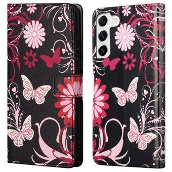 Voor Samsung Galaxy S23+ Volledige bescherming telefoonhoes Patroondruk PU lederen folio flip portemonnee cover met Stand