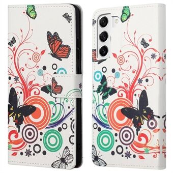 Voor Samsung Galaxy S23+ Volledige bescherming telefoonhoes Patroondruk PU lederen folio flip portemonnee cover met Stand