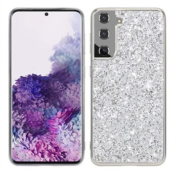 Voor Samsung Galaxy S23+ Schokabsorberende Shiny glitter-pailletten Telefoonhoes Galvaniserend TPU-frame Harde pc-achterkant