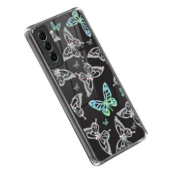 Voor Samsung Galaxy S23+ IMD Patroon Afdrukken Transparante Cover Zachte TPU Schokbestendige Beschermende Telefoonhoes