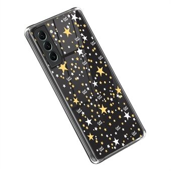 Voor Samsung Galaxy S23+ IMD Patroon Afdrukken Transparante Cover Zachte TPU Schokbestendige Beschermende Telefoonhoes