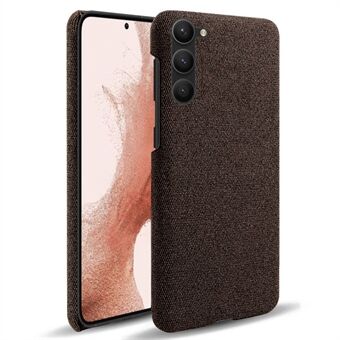 Voor Samsung Galaxy S23+ effen kleur harde pc + stoffen telefoonhoes Anti- Scratch beschermhoes