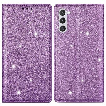 Voor Samsung Galaxy S23+ Glitter Pailletten Opvouwbare Stand Telefoonhoes PU Lederen Kaarthouder Anti-drop Cover