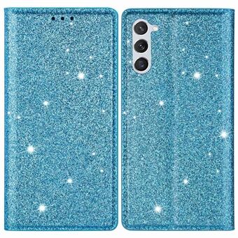 Voor Samsung Galaxy S23+ Glitter Pailletten Opvouwbare Stand Telefoonhoes PU Lederen Kaarthouder Anti-drop Cover