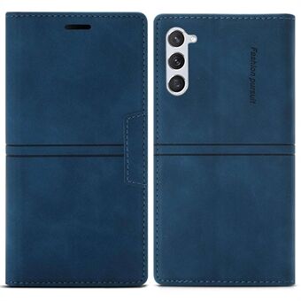 Voor Samsung Galaxy S23+ Magnetische, automatisch geabsorbeerde PU-lederen telefoonhoes Folio Flip Stand Wallet Cover