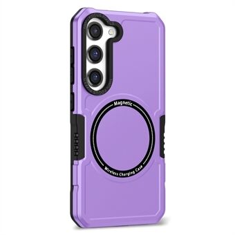 Voor Samsung Galaxy S23+ Camera Lens Frame Ontwerp Telefoonhoes Magnetische Draadloos Opladen PC + TPU Schokbestendige Hoesje