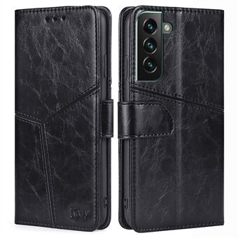 Voor Samsung Galaxy S23+ Geometrisch gesplitst telefoonhoesje PU lederen Stand portemonnee Goed beschermde folio flip cover