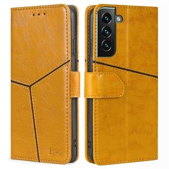 Voor Samsung Galaxy S23+ Geometrisch gesplitst telefoonhoesje PU lederen Stand portemonnee Goed beschermde folio flip cover