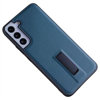 Voor Samsung Galaxy S23+ Valbestendig PU-leer gecoat TPU-telefoonhoesje Verborgen pc-standaard beschermhoes aan de achterkant