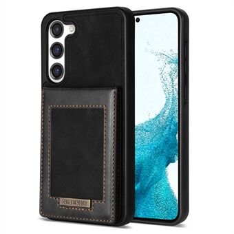 N.BEKUS voor Samsung Galaxy S23+ RFID Blokkerende Kaarthouder Kickstand PU Leer Gecoat TPU Case Schokbestendige Telefoon Cover