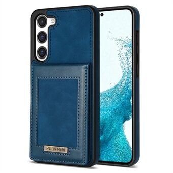 N.BEKUS voor Samsung Galaxy S23+ RFID Blokkerende Kaarthouder Kickstand PU Leer Gecoat TPU Case Schokbestendige Telefoon Cover