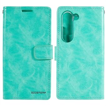 MERCURY GOOSPERY Blue Moon telefoonhoesje voor Samsung Galaxy S23+, PU lederen portemonnee-stijl Stand flip magnetische hoes