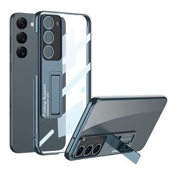 GKK Phantom Bracket-serie voor Samsung Galaxy S23+ Galvaniserende, doorzichtige harde pc-telefoonhoes met kickstand-cover