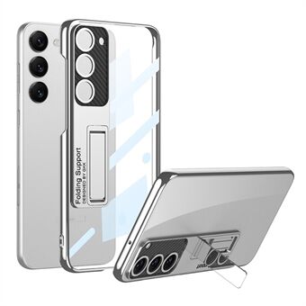 GKK Phantom Bracket-serie voor Samsung Galaxy S23+ Galvaniserende, doorzichtige harde pc-telefoonhoes met kickstand-cover