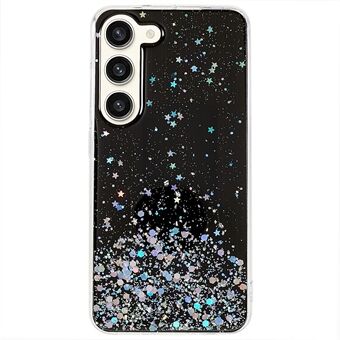 Voor Samsung Galaxy S23+ Starry Sparkle Epoxy telefoonhoesje Schokbestendige TPU beschermende achterkant