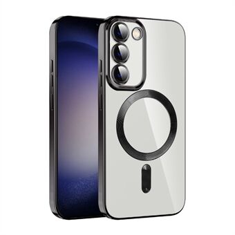 Doorzichtig magnetisch hoesje voor Samsung Galaxy S23+ Compatibel met MagSafe TPU + PC schokbestendige telefoonhoes