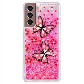 Voor Samsung Galaxy S23+ Glitter Liquid Quicksand TPU Telefoonhoesje Telefoonhoesje met reliëfpatroon