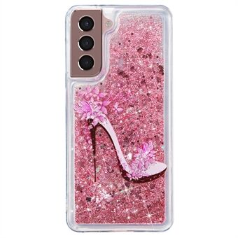 Voor Samsung Galaxy S23+ Glitter Liquid Quicksand TPU Telefoonhoesje Telefoonhoesje met reliëfpatroon - Hoog