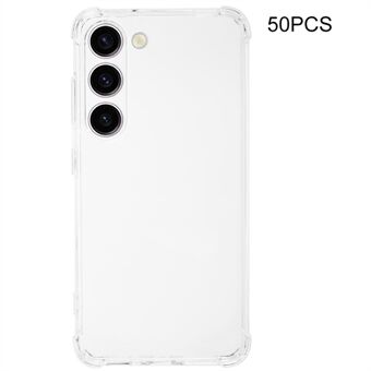 50 stuks 1,5 mm TPU-hoesje voor Samsung Galaxy S23 + Clear Shell Hoekbescherming Watermerkvrije telefoonhoes