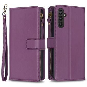 BF Style-19 lederen tas voor Samsung Galaxy S23+ ritsvak volledige bescherming portemonnee Stand telefoonhoes