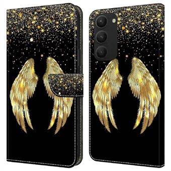 Voor Samsung Galaxy S23+ Flip Telefoonhoesje PU-leer 3D Patroon Gedrukt Portemonnee Stand Cover