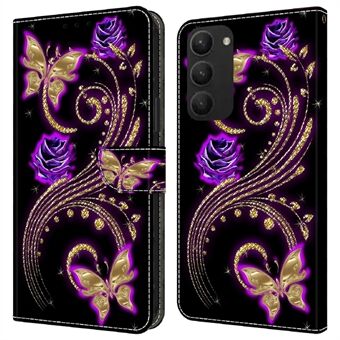 Voor Samsung Galaxy S23+ Flip Telefoonhoesje PU-leer 3D Patroon Gedrukt Portemonnee Stand Cover