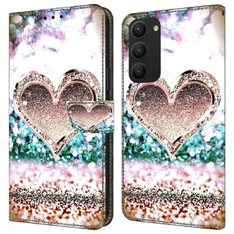 Voor Samsung Galaxy S23+ Flip Telefoonhoesje PU-leer 3D Patroon Gedrukt Portemonnee Stand Cover