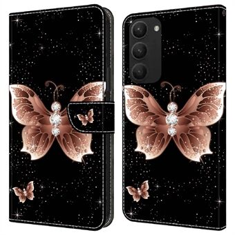 Voor Samsung Galaxy S23+ Flip Telefoonhoesje PU-leer 3D Patroon Gedrukt Portemonnee Stand Cover