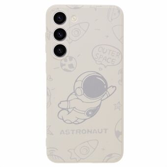 Voor Samsung Galaxy S23+ Zachte TPU-telefoonhoes Nauwkeurige uitsparing Space Astronaut-patroon Achterkant