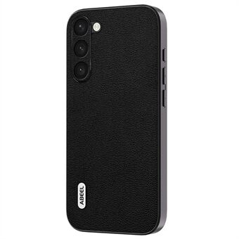 ABEEL Voor Samsung Galaxy S23+ Litchi Textuur Echt Koe Leer + PC + TPU Cover Back Protector Case