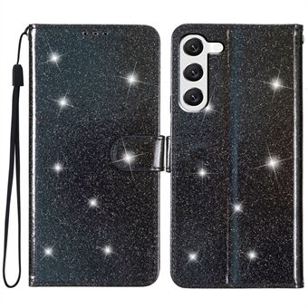 Voor Samsung Galaxy S23+ Anti-drop glitter PU-lederen hoesje Folio Flip Wallet Stand Telefoonhoesje