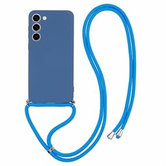 Voor Samsung Galaxy S23+ Hoesje TPU Rubberen Telefoonhoesje met Lange Lanyard