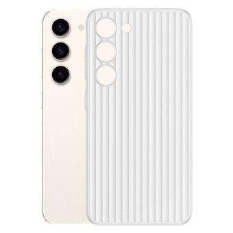 Voor Samsung Galaxy S23+ Hoesje met gegolfd textuur van PC voor de achterkant.