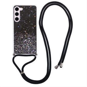 AW Serie TPU Hoesje voor Samsung Galaxy S23+ Hoesje Glinsterende Epoxy Anti-Val Telefoonbeschermer met Lanyard