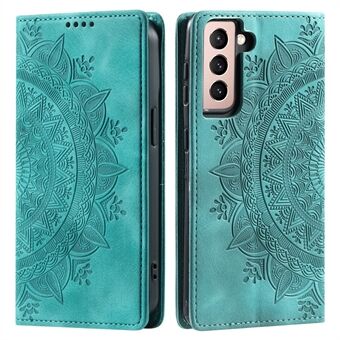 Voor Samsung Galaxy S23+ hoesje Gedrukt Mandala Bloemen Leren Cover met Portemonnee