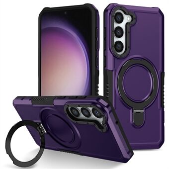 Voor Samsung Galaxy S23+ Hoesje TPU+PC Ring Kickstand Smartphone Achterkant Hoesje