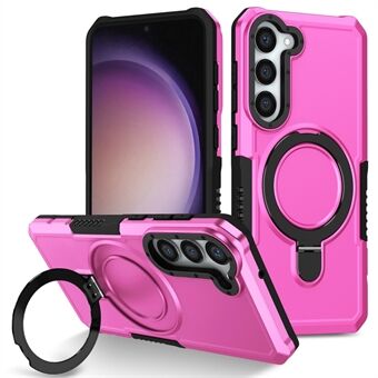 Voor Samsung Galaxy S23+ hoesje TPU+PC Ring Kickstand Smartphone achterkant hoesje.