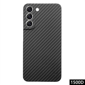 Voor Samsung Galaxy S23+ Hoesje Hoesje Aramid Fiber 1500D Grove Textuur Precieze Lens Uitsparing Zwarte Telefoonbeschermer