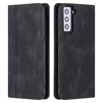 Lijnen bedrukt portemonnee Stand hoesje voor Samsung Galaxy S23+ PU lederen skin-touch telefoonhoes