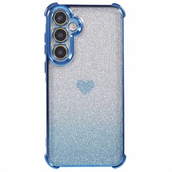 Voor Samsung Galaxy A54 5G telefoonhoesje met hartpatroon, TPU-glitterhoesje dat beschermt tegen vallen.