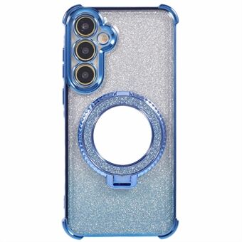 Voor Samsung Galaxy A54 5G Case TPU Glitter Telefoonhoesje met Kickstand en Spiegel