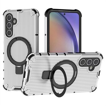 Voor Samsung Galaxy A54 5G Hoesje met Magneet Standaard PC+TPU Telefoonhoesje Streep Design