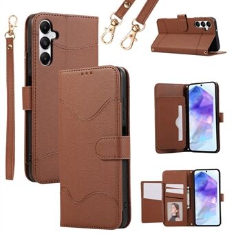 Voor Samsung Galaxy A54 5G Leren Telefoonhoesje met Kaarthouder, Portemonnee, Beschermende Flip Cover met Bandjes